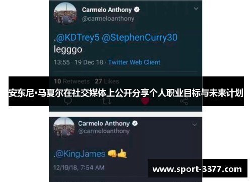 安东尼·马夏尔在社交媒体上公开分享个人职业目标与未来计划